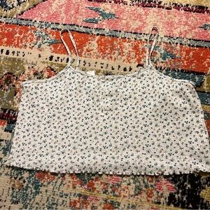 Old navy floral crop top grey womens size XXL NWT